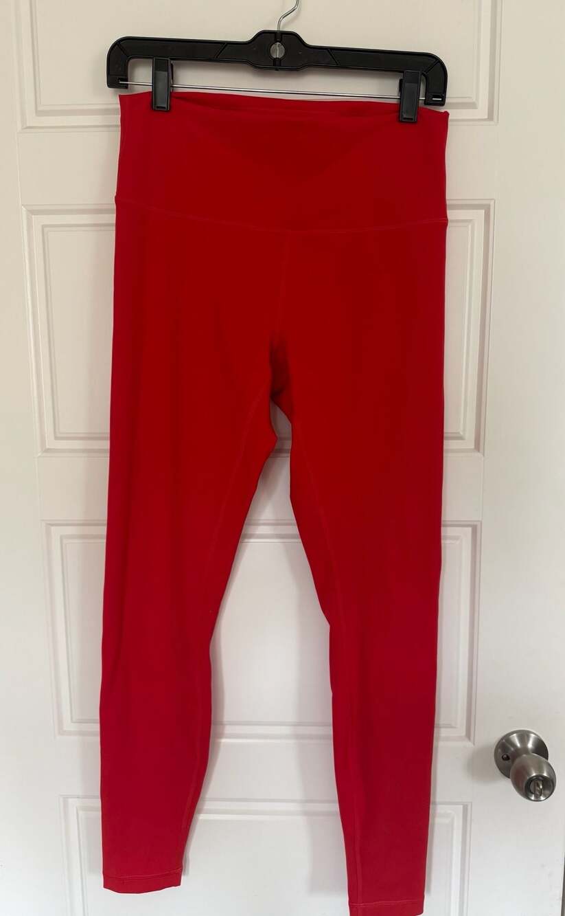 Lululemon Fast and Free High-Rise Tight with Pockets, Dark Red - Picture 2 of 5